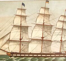 1968 Gem Of The Pacific Ship Currier And Ives Plate Print Saliboat DWHH16 - $18.00 1968 Gem Of The Pacific Ship Currier And Ives Plate Print Saliboat DWHH16 - $18.00