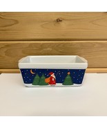 Christmas Mini Loaf Pan Nantucket Co 5 x 3 DW MW Santa - $27.43 CAD