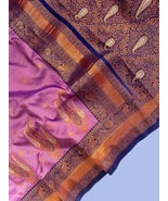  Paithani Silk Saree With Rich Contrast Weaving Pallu Saree,Zari Wark - $85.00