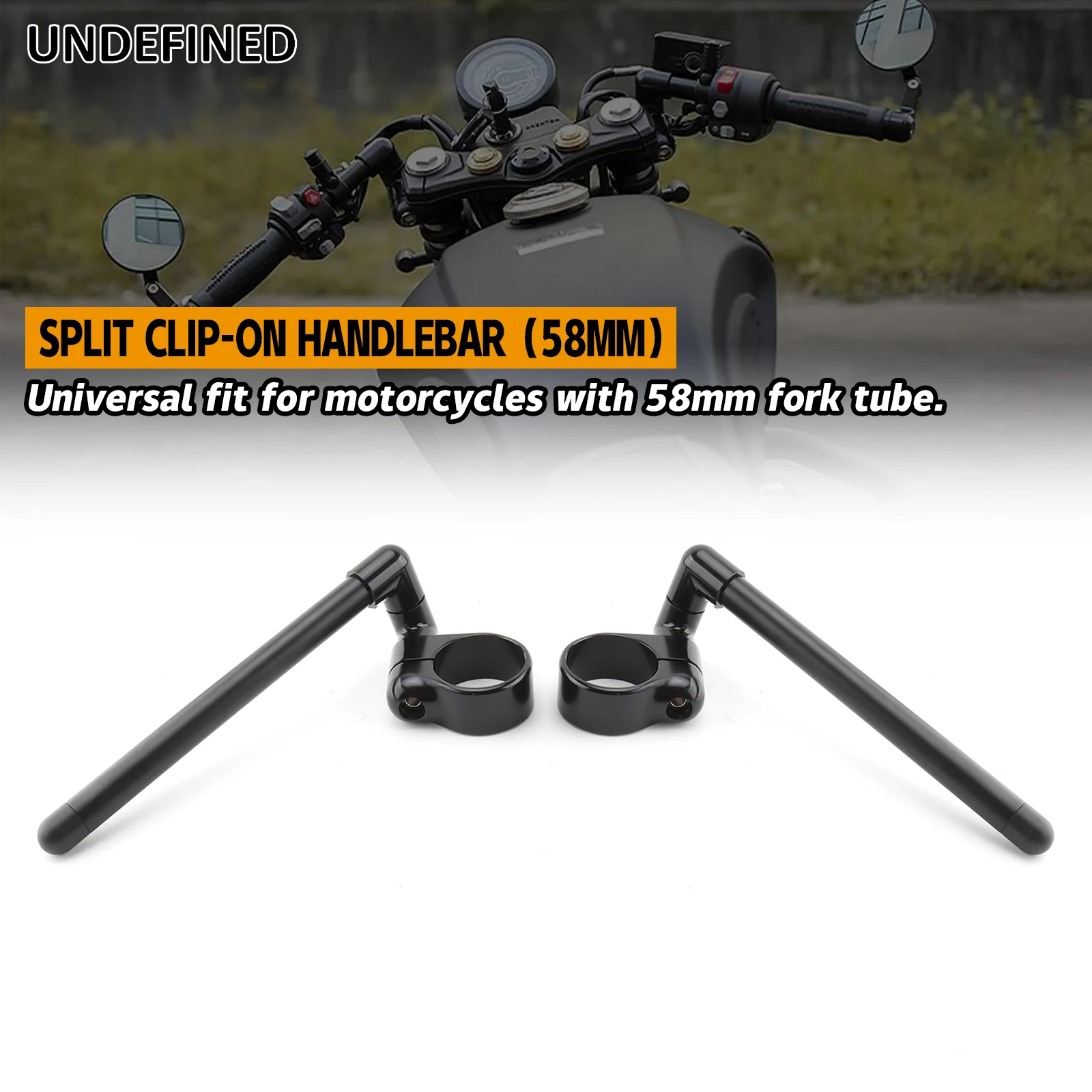 Motorcycle 7/8&quot; 22mm Handlebar CNC 31 32 33 35 37 39 41 45 51 52 58 mm Clip On - £92.22 GBP+