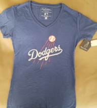 DODGERS Baseball V-Neck T-Shirt, New with tags, Avail Sizes: L &amp; XL - £27.14 GBP