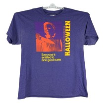 John Carpenter&#39;s Halloween Crew Neck Graphic T-Shirt Size XL Purple - £10.99 GBP