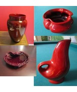 &quot;Zsolnay Pecs” y Flambe Eosin Dish Vase Free Form Creamer Bowl Pick One - €105,55 EUR+