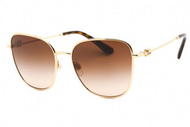 DOLCE &amp; GABBANA DG2293 02/13 Gold  / Brown Gradient 56-17-145 Sunglasses... - £115.54 GBP
