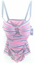Cayo De Agua Womens Bikini Multicolour Stripe Size 18 D Cup Swim Bathing Suit  - £20.55 GBP