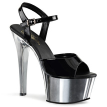 Pleaser Shoes Sexy Stripper Dancer Most Comfortable High Heel Chrome Platform - £52.84 GBP