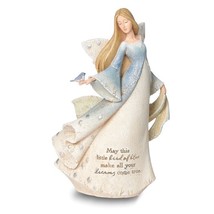 Polyresin Bluebird &amp; Angel Figurine - $95.39 CAD