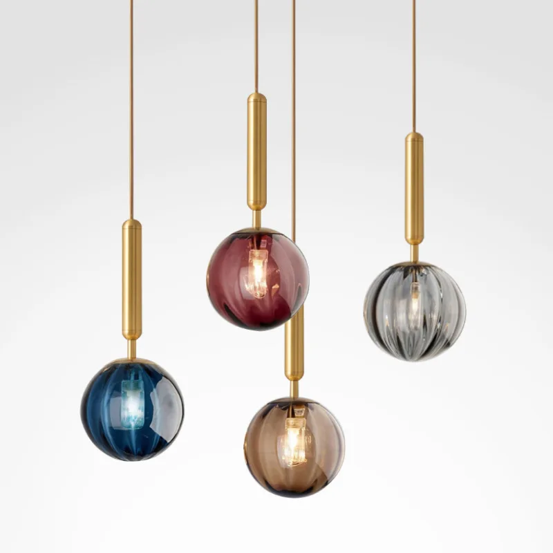 Modern Glass Pendant Lamp Led Hanging Lighting Nordic Minimalist Restaur... - $38.75+