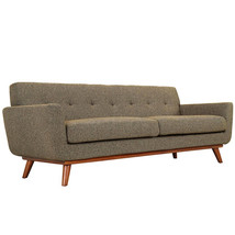 Mid Century Classic Fabric Sofa 90.5” Wide In Gray, Laguna Blue Tweed - £820.90 GBP+
