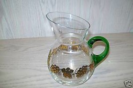 Glass Pitcher Grand Duche Hallmark Berries &amp; Leaves - £7.82 GBP