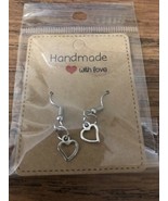 Heart Fashionable Earrings Hook Stainless Steel Style H - $9.50