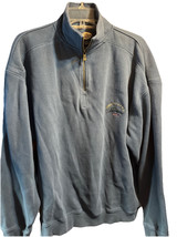 Tommy Bahama Men’s Classic 1/4 Zip Mock Neck Pullover Sweater XL Blue Co... - $24.75