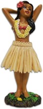 Hula Girl Posing Mini Dashboard Doll 4&quot; Hand Painted Miniature Hawaiian ... - £12.60 GBP