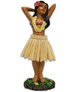 Hula Girl Posing Mini Dashboard Doll 4&quot; Hand Painted Miniature Hawaiian ... - €13,75 EUR