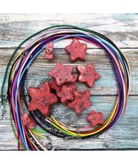 CERAMIC STAR BEADS, Unique Large Macrame Beads, Big Clay Jewelry Making ... - £4.79 GBP