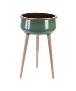 Metal Planter with Wood Legs 24&quot;H - $141.60 CAD