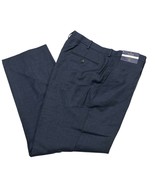 Stafford Dress Pants Mens 40x30 Navy Blue Wool Blend Classic Fit Trouser... - £20.59 GBP