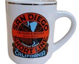 Vintage San Diego Short Line Railway Gold Rim Coffee Mug 8 oz - £11.69 GBP
