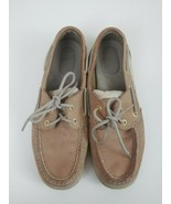 Sperry Top-Sider Womens Brown &amp; Silver Leather &amp; Fabric Slip-On Shoe Sz 6M - $24.74
