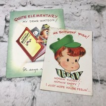Vintage 50&#39;s Birthday Cards Boys Lot of 2 Used  - $11.88