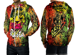 Lion Rasta  3D Print Hoodies Zipper   Hoodie Sweatshirt for  men - £38.93 GBP