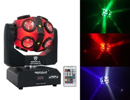 Rockville Party Spinner LED Moving Head RGBW DJ Light with DMX Controls+18 LED's - £224.26 GBP