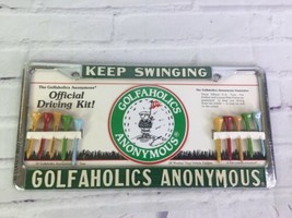 Golfaholics Anonymous Keep Swinging Metal License Plate Frame Great Gift... - $17.32