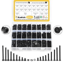 Kadrick 2240 Pcs M3 Screws Nuts Washers Assortment M3X4Mm-35Mm, Hex Socket - $38.99