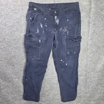 Carhartt FR Pants Mens 34x28 Navy Cargo Flame Resistant CAT 2 Distressed... - $47.02