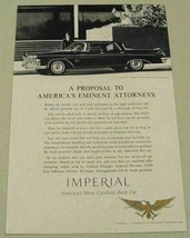 1962 Print Ad Chrysler Imperial Crown 4-Door Southampton Proposal - $11.84