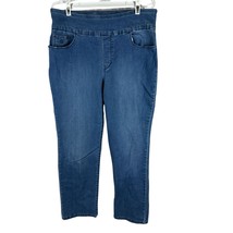 Gloria Vanderbilt Amanda Pull-On Womens Jeans 14P Petite Blue Denim Cotton Blend - $9.96