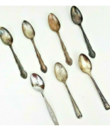 Vintage Baby Spoons Rogers Oneida Camelia and Castle Silver Plate Lot Of 7 - €11,19 EUR