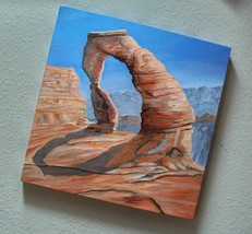 Arches National Park Utah Delicate Arch Original Oil Painting By Irene Livermore - £671.63 GBP