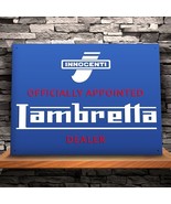 Lambretta dealer metal wall poster decor motorcycle Tin Sign garage Bar ... - $28.71+