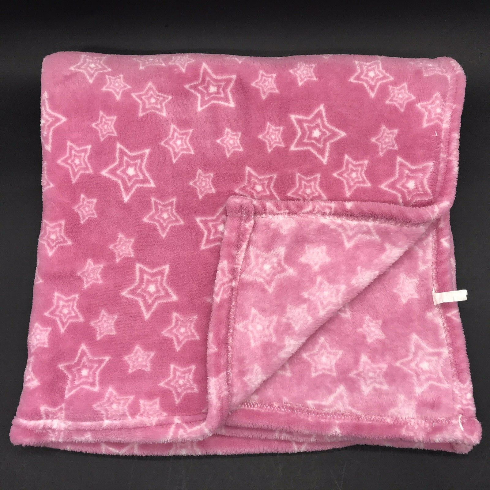 Primary image for Little Mimos Baby Blanket Star Pink Single Layer Plush