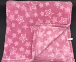 Little Mimos Baby Blanket Star Pink Single Layer Plush - £7.89 GBP