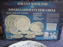 Vintage 20 Pc. Haviland Blue Garland China Dinnerware In Original Box - Germany - £78.95 GBP