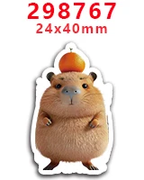 10pcs/lot Lovely Capybara Pattern Acrylic Planar Resins Flatback DIY -PR... - $3.64