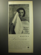 1957 Martex Patrician Towels Ad - The most beautiful towel ever woven - £14.78 GBP