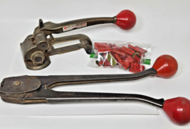 Vintage Signode ST Tensioner C1220 Strapping Tool Crimper &amp; Clips 3/8 TO... - $98.99