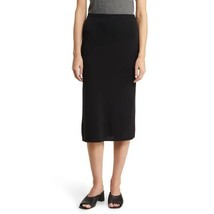 Eileen Fisher Petite Wool Blend Black Skirt Size Petite Large PL - £42.79 GBP