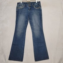 G by Guess Premium Women&#39;s Jeans Size 31 Naomi Boot Cut Embroidered Beads - $27.87