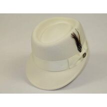 Men's LEGIONNAIRE Codet Cap Wool Felt Hat Telescope Crown LG101 Ivory image 2