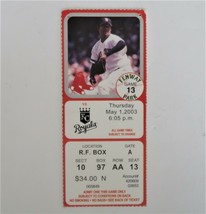 Boston Red Sox Vs Kansas City Royals Ticket May 1 2003 Game 13 Fenway Ephemera - £15.97 GBP