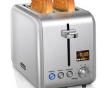 Toaster 2 Slice, Stainless Steel Bread Toaster With Colorful Lcd Display... - $70.99