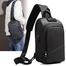 Anti-theft Men Women Shoulder Bag Sling Crossbody Chest Nylon USB Port Backpack  - £29.50 GBP
