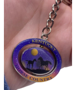Kentucky Keychain Key Chain Fob Ring Horse Country Heavy Metal Purple Ni... - $20.36 CAD