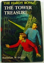 Hardy Boys THE TOWER TREASURE no.1 brown multi-scene endpapers hardcover... - £1.57 GBP