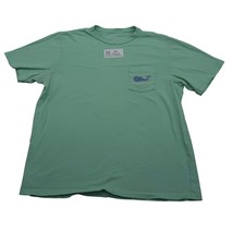 Vineyard Vines Shirt Mens M Green Short Sleeve Round Neck Print Logo Cotton Tee - $19.68