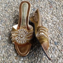 Shoes Story Beautiful Gold Bronze Heels Size 37 - Only Ever Tried On - £14.97 GBP